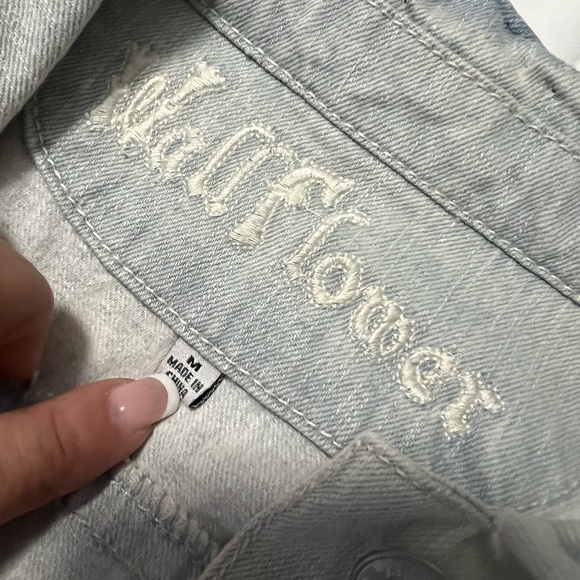 Wildflower Denim Jacket Street Wear Everyday Style - Picture 3 of 6